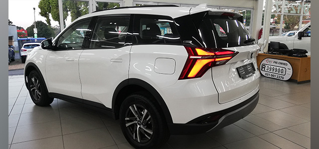 White Mahindra XUV700 Rear View